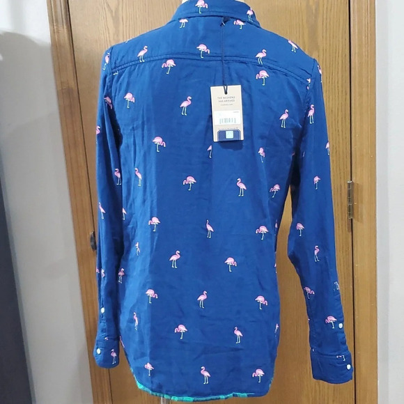 Chubbies NWT The twofer reversible shirt plaid and flamingo patterns - Picture 6 of 11